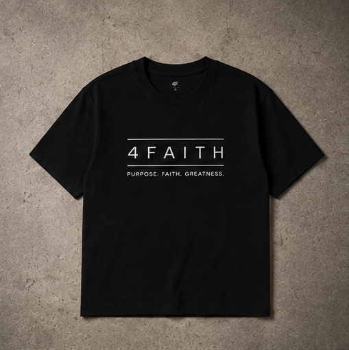 4Faith Statement Tee — Black